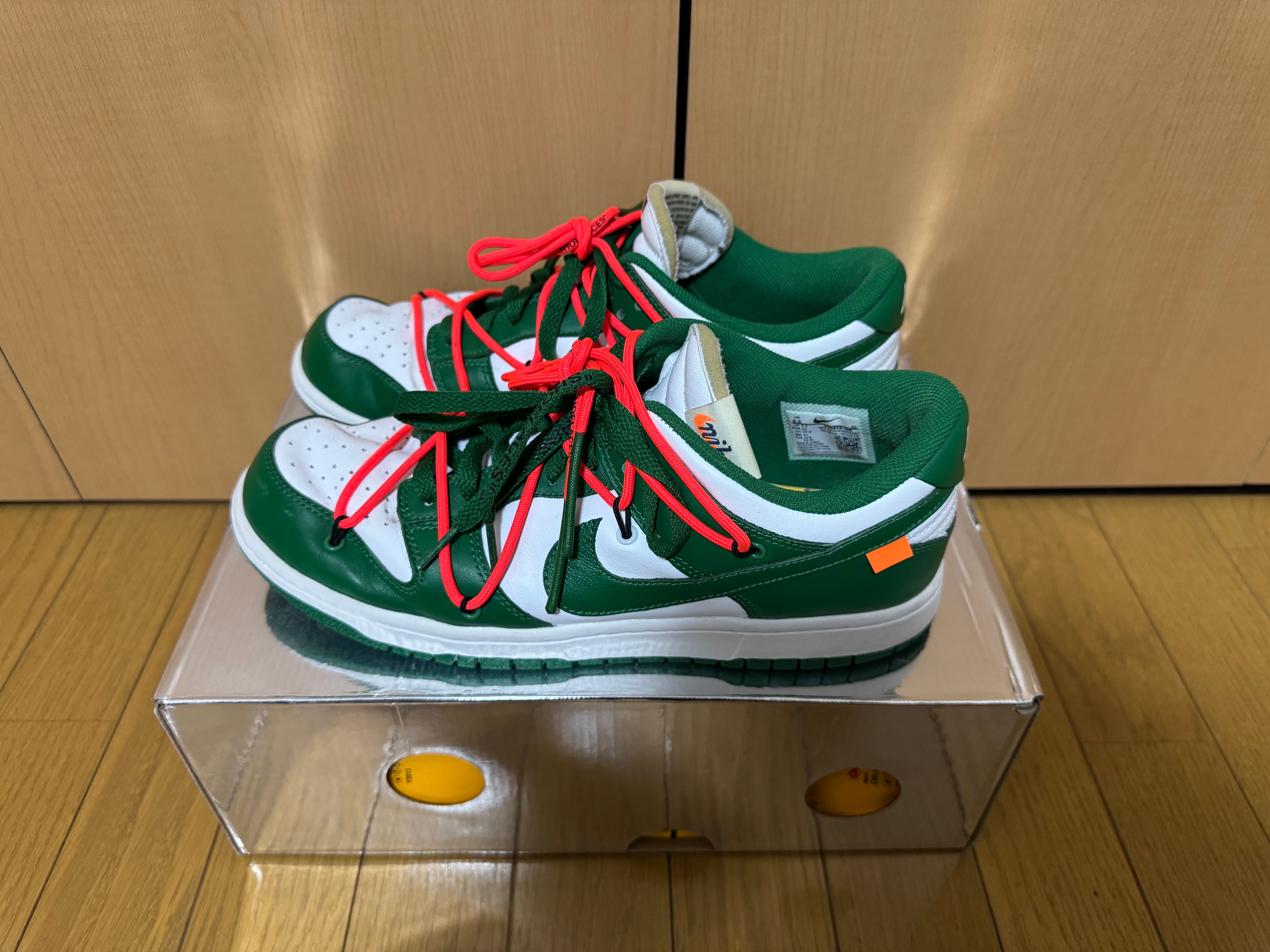 Off-White × Nike Dunk Low "White/Pine Green"