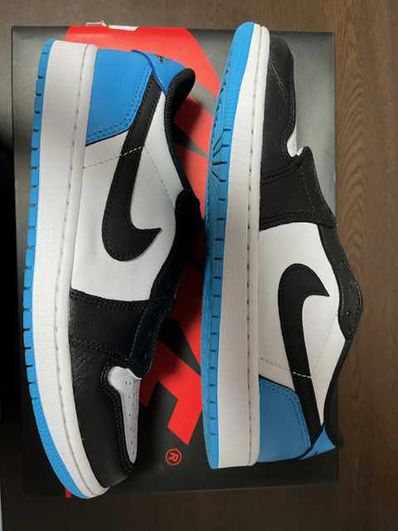 Nike Air Jordan 1 Low OG "Black and Dark Powder Blue/UNC"