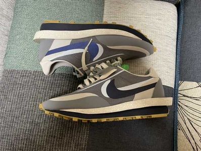 CLOT × Sacai × Nike LD Waffle "Grey Obsidian/Cool Grey"