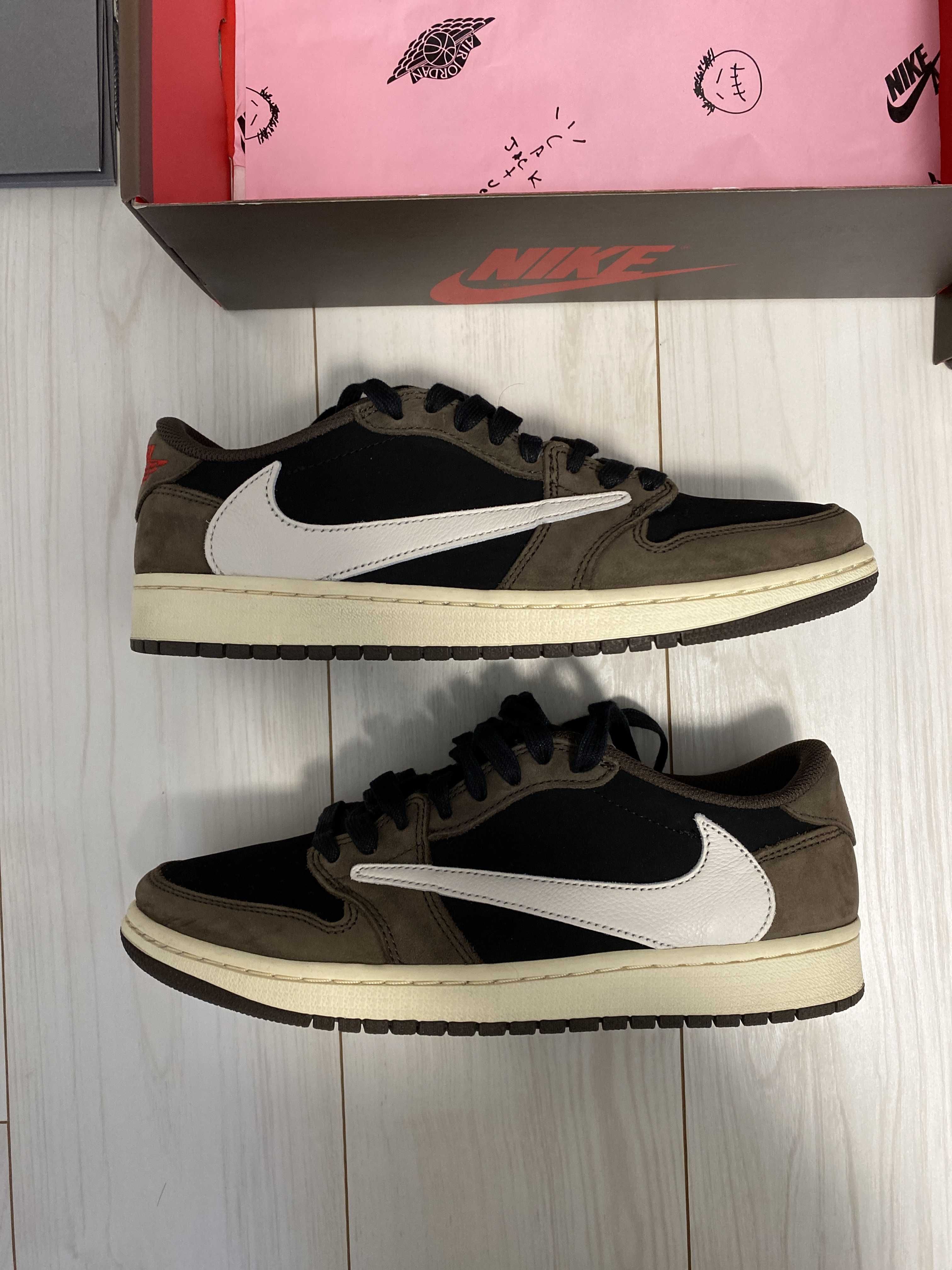 Travis Scott × Nike Air Jordan 1 Low OG SP-T "Black/Dark Mocha"