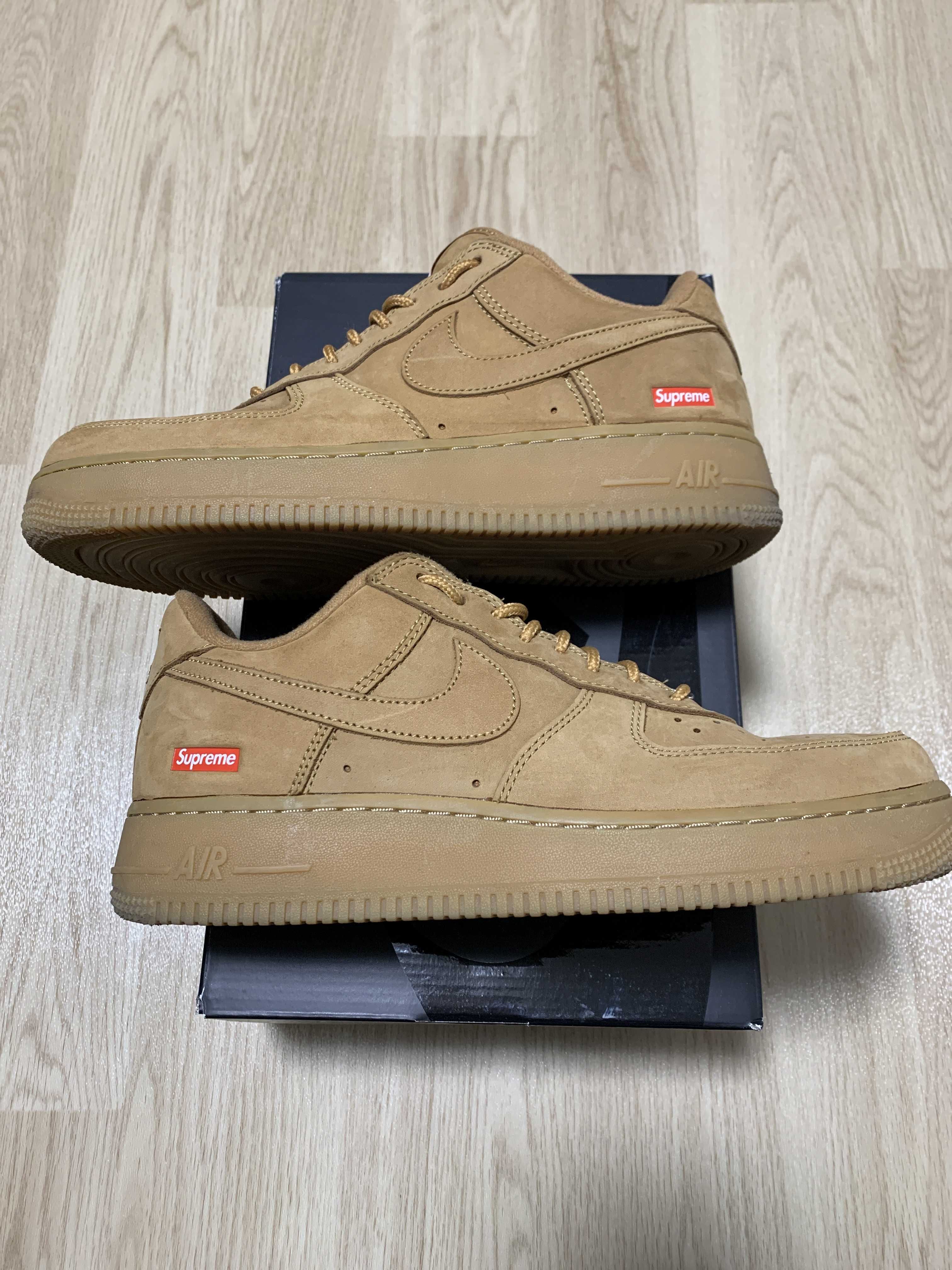 Supreme × Nike Air Force 1 Low "Flax/Wheat"