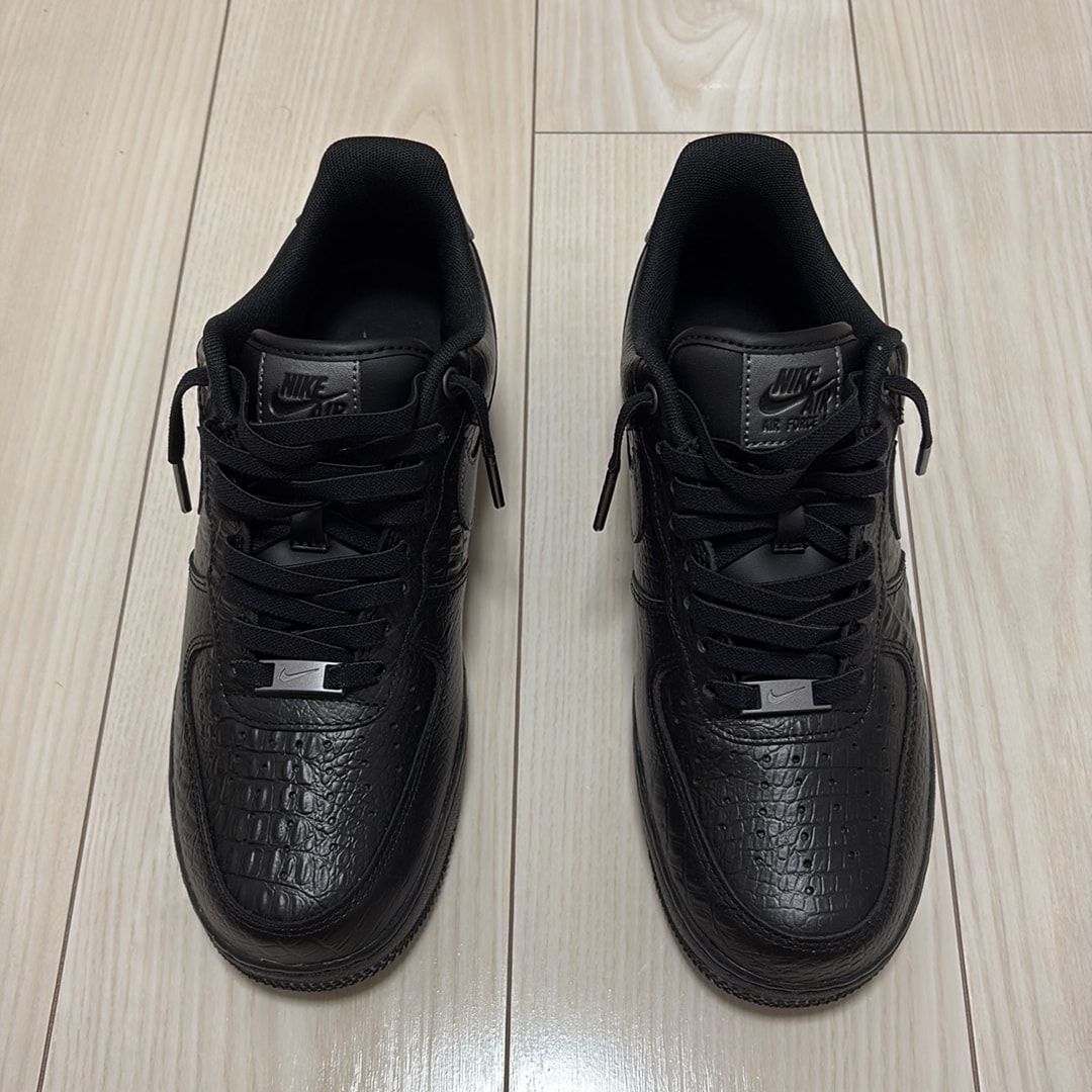 Nike Air Force 1 Low "Triple Black/Croc"