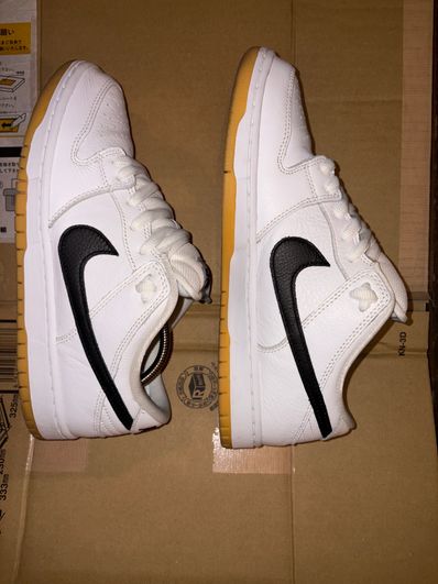 Nike SB Dunk Low Pro "White/Black-White-Gum Light Brown"