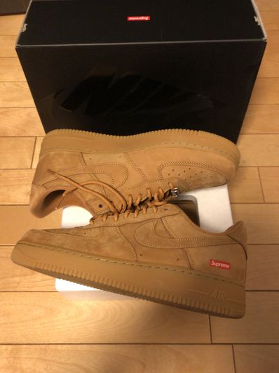 Supreme × Nike Air Force 1 Low "Flax/Wheat"