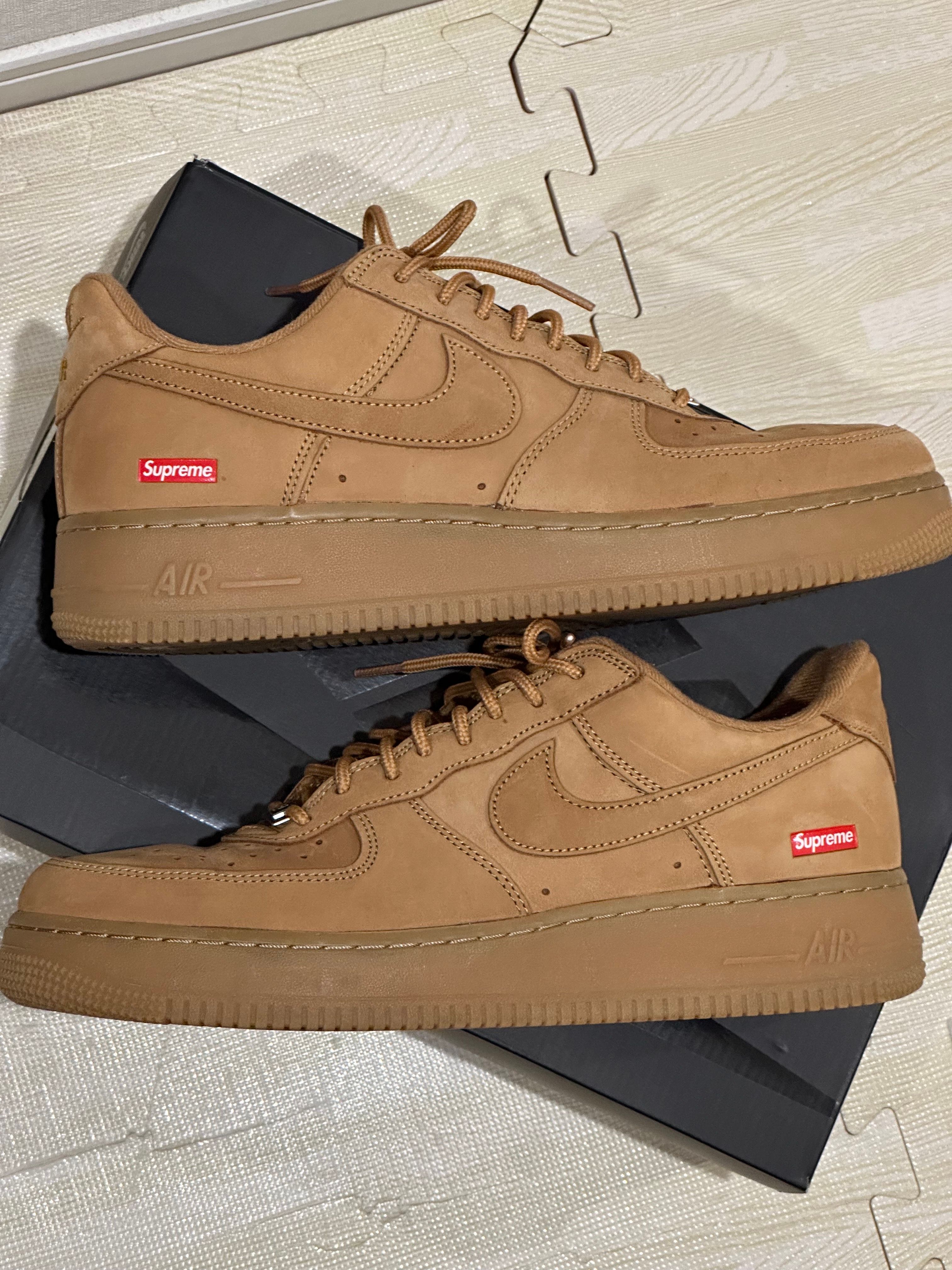 Supreme × Nike Air Force 1 Low "Flax/Wheat"