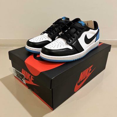 Nike Air Jordan 1 Low OG "Black and Dark Powder Blue/UNC"