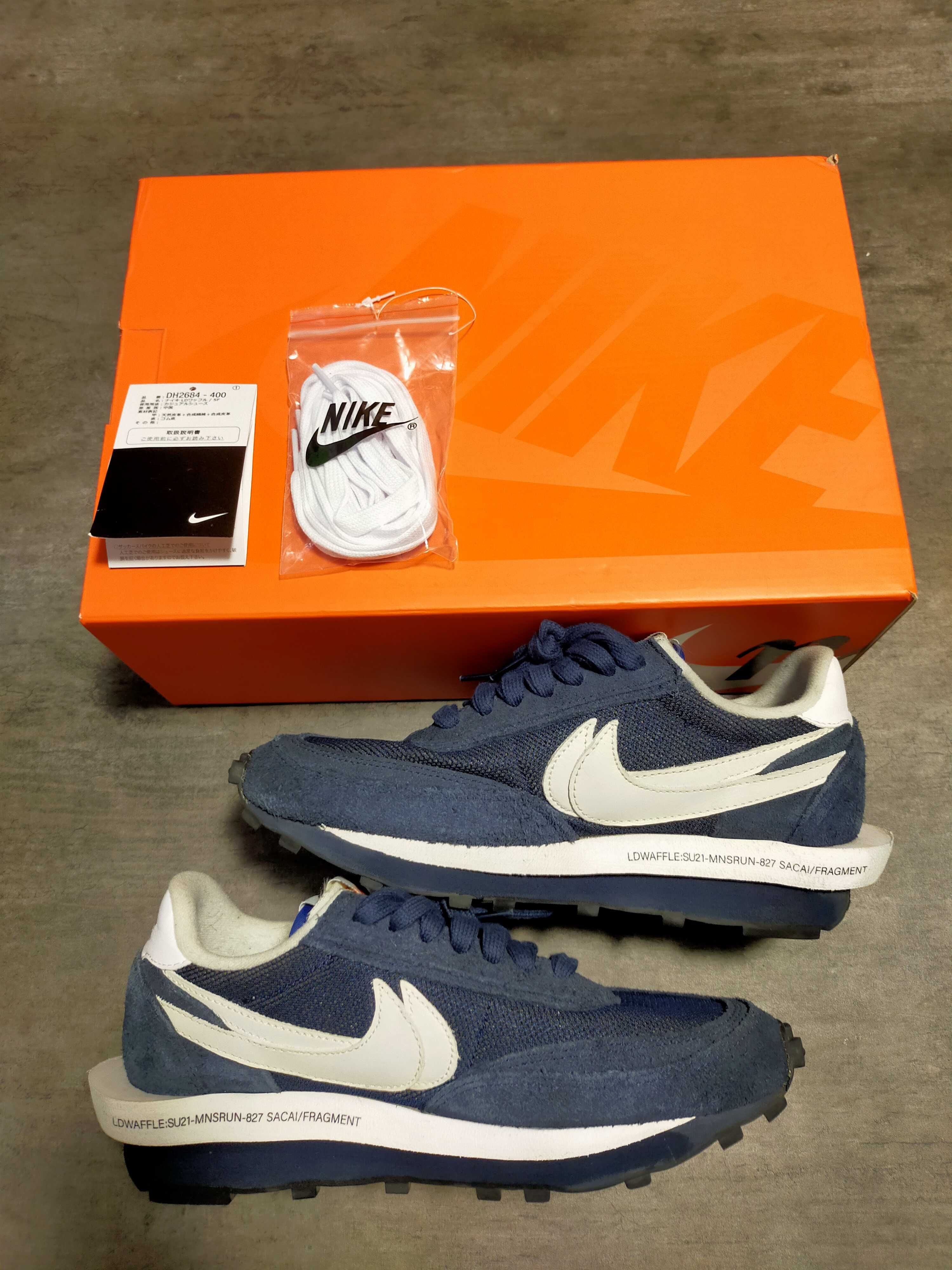 Fragment × sacai × Nike LD Waffle "Blackended Blue"