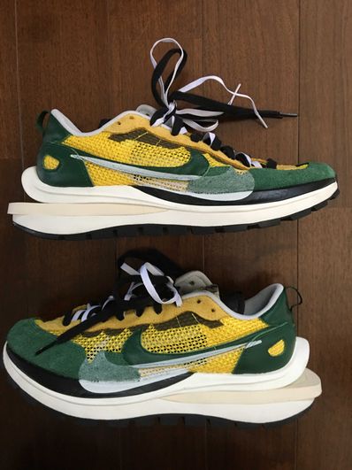 sacai × Nike Vapor Waffle "Tour Yellow/Stadium Green-Sail"