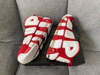 Supreme × Nike Air More Uptempo "White/Red"