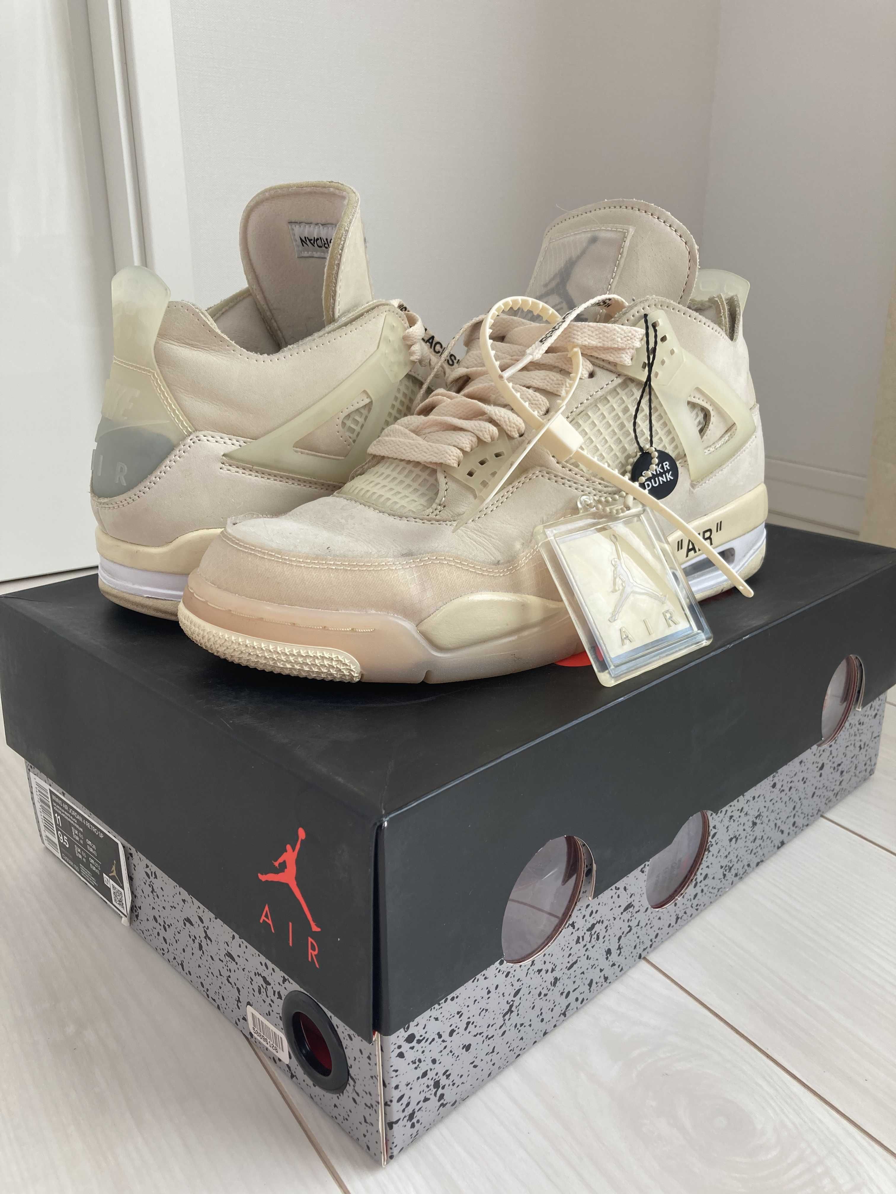 Off-White × Nike Women's Air Jordan 4 SP "Sail"