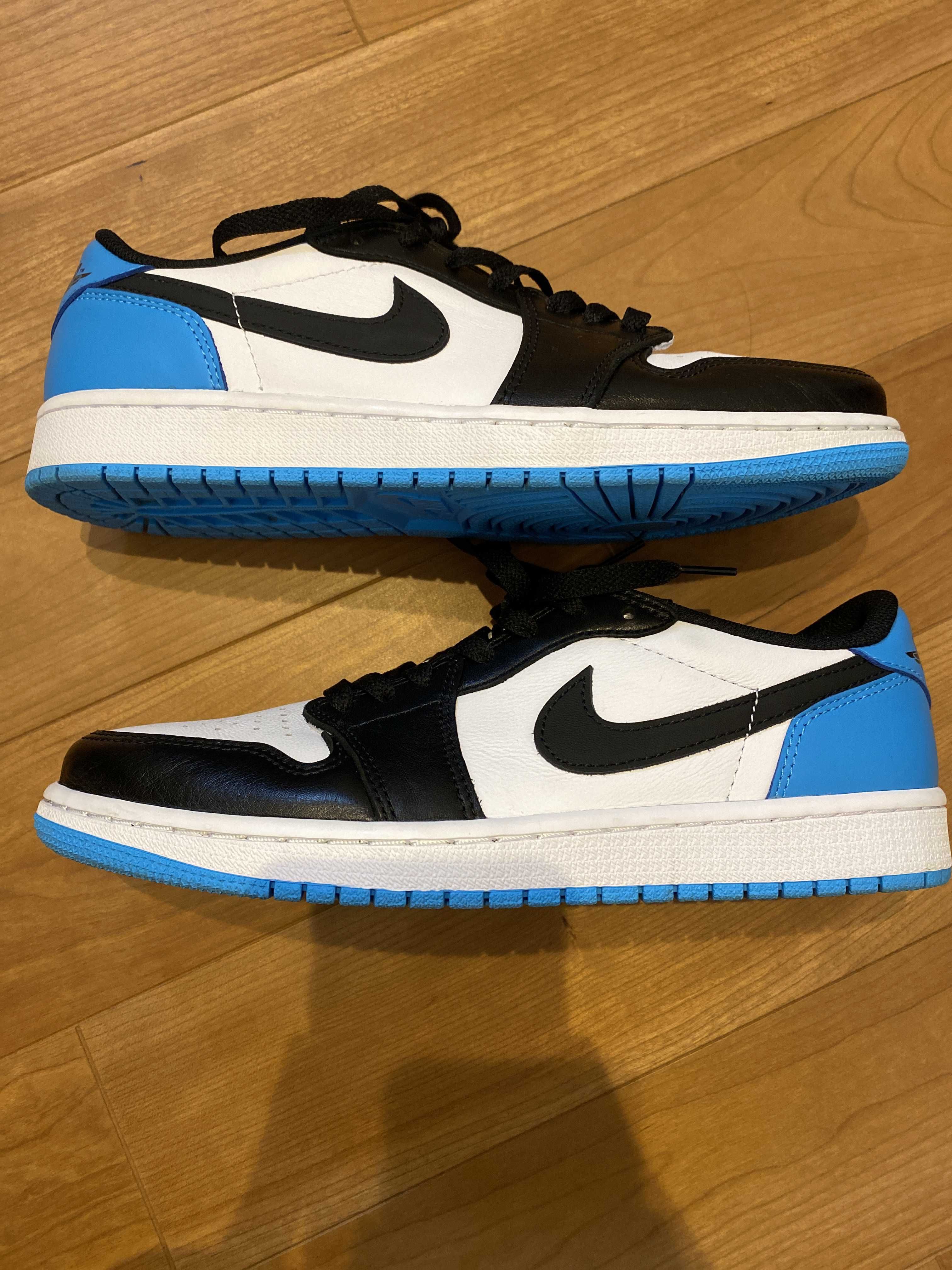 Nike Air Jordan 1 Low OG "Black and Dark Powder Blue/UNC"