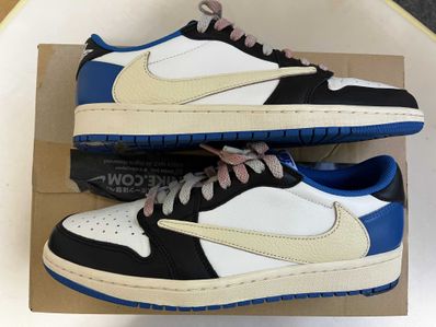 Travis Scott × fragment design × Nike Air Jordan 1 Low OG SP "Military Blue"