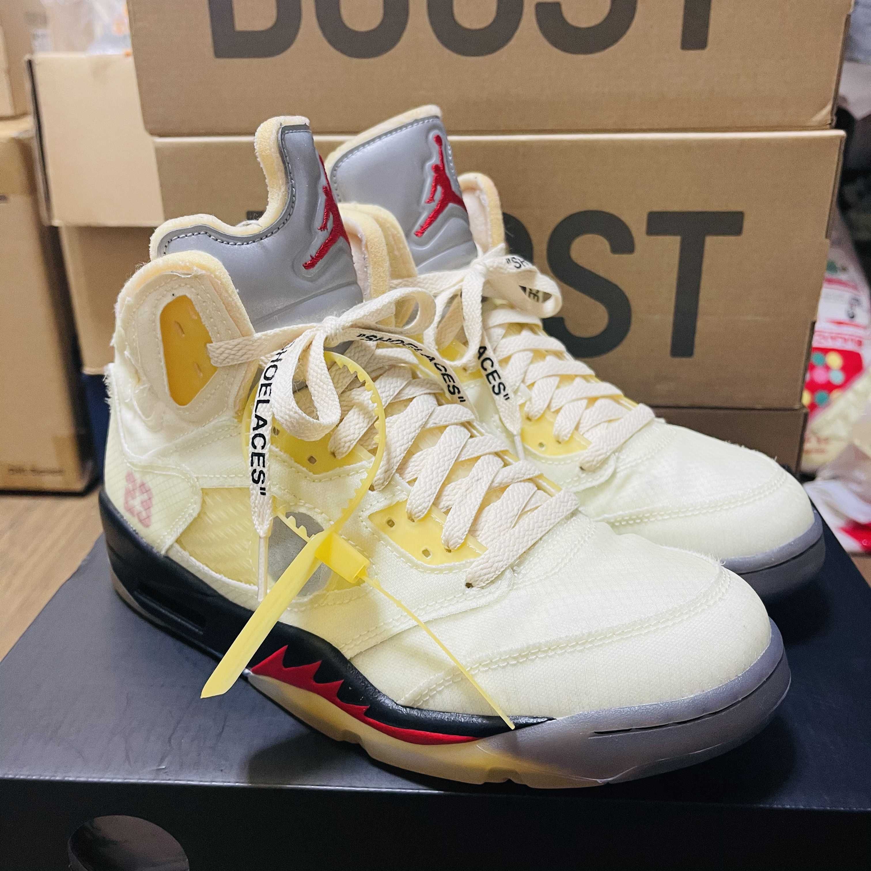 Off-White × Nike Air Jordan 5 "Sail"  