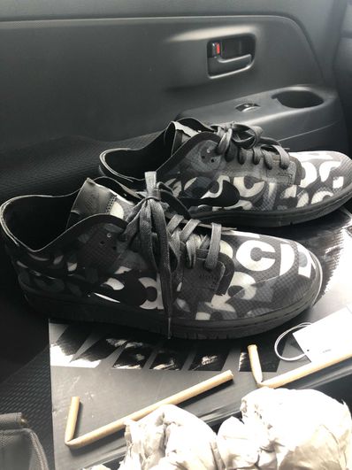 COMME des GARCONS × NIKE DUNK LOW Women's "BLACK/BLACK"