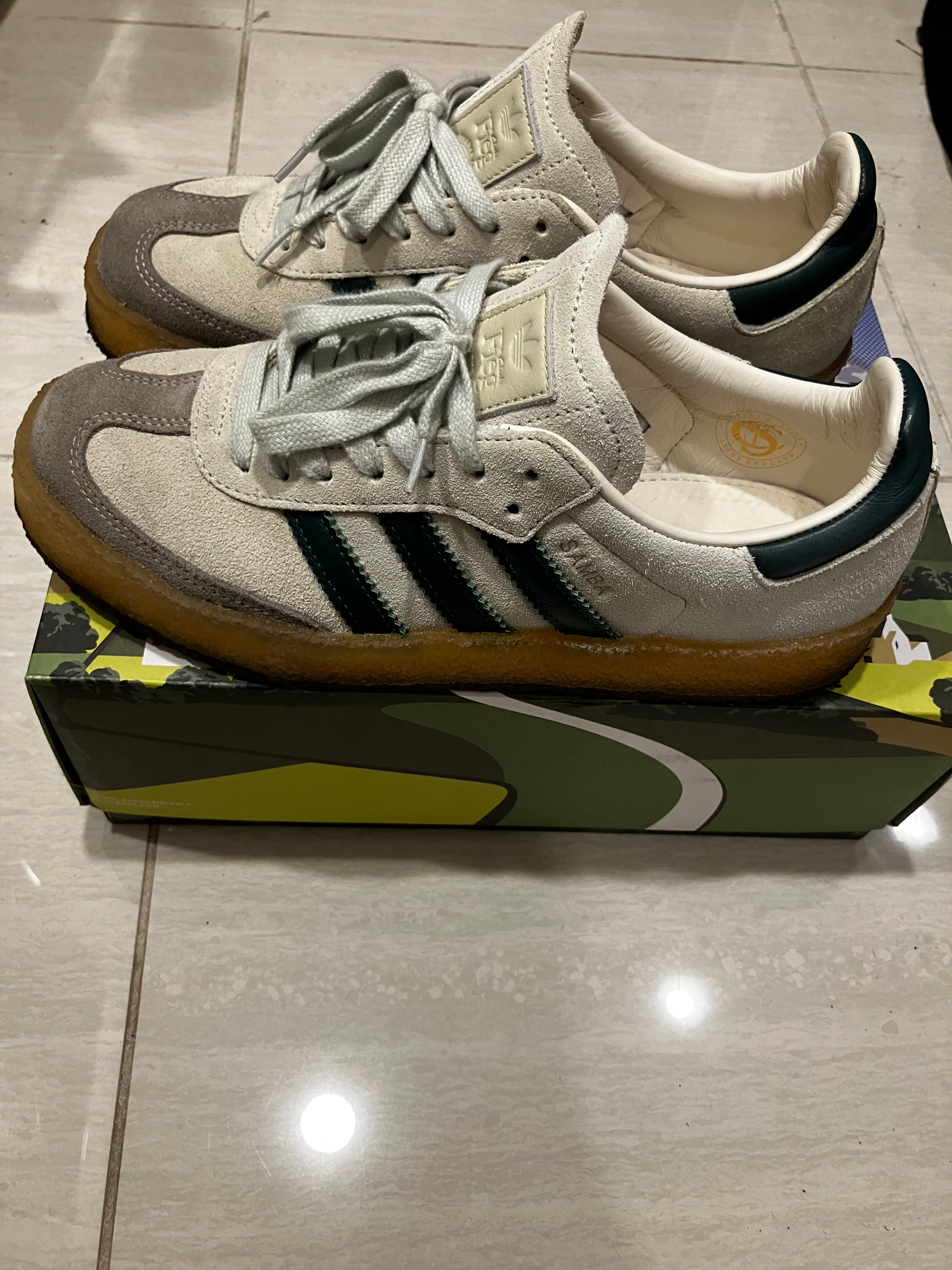 Ronnie Fieg × Clarks × adidas Samba "White/Green"