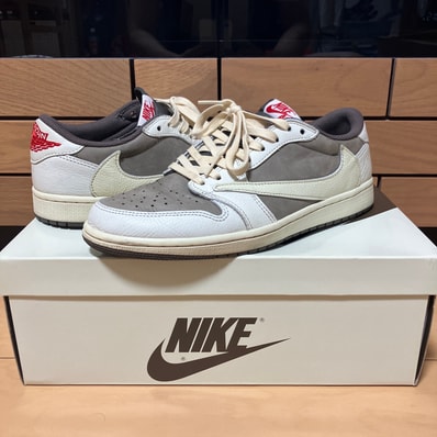 Travis Scott × Nike Air Jordan 1 Low OG SP "Reverse Mocha/Sail and Ridgerock"