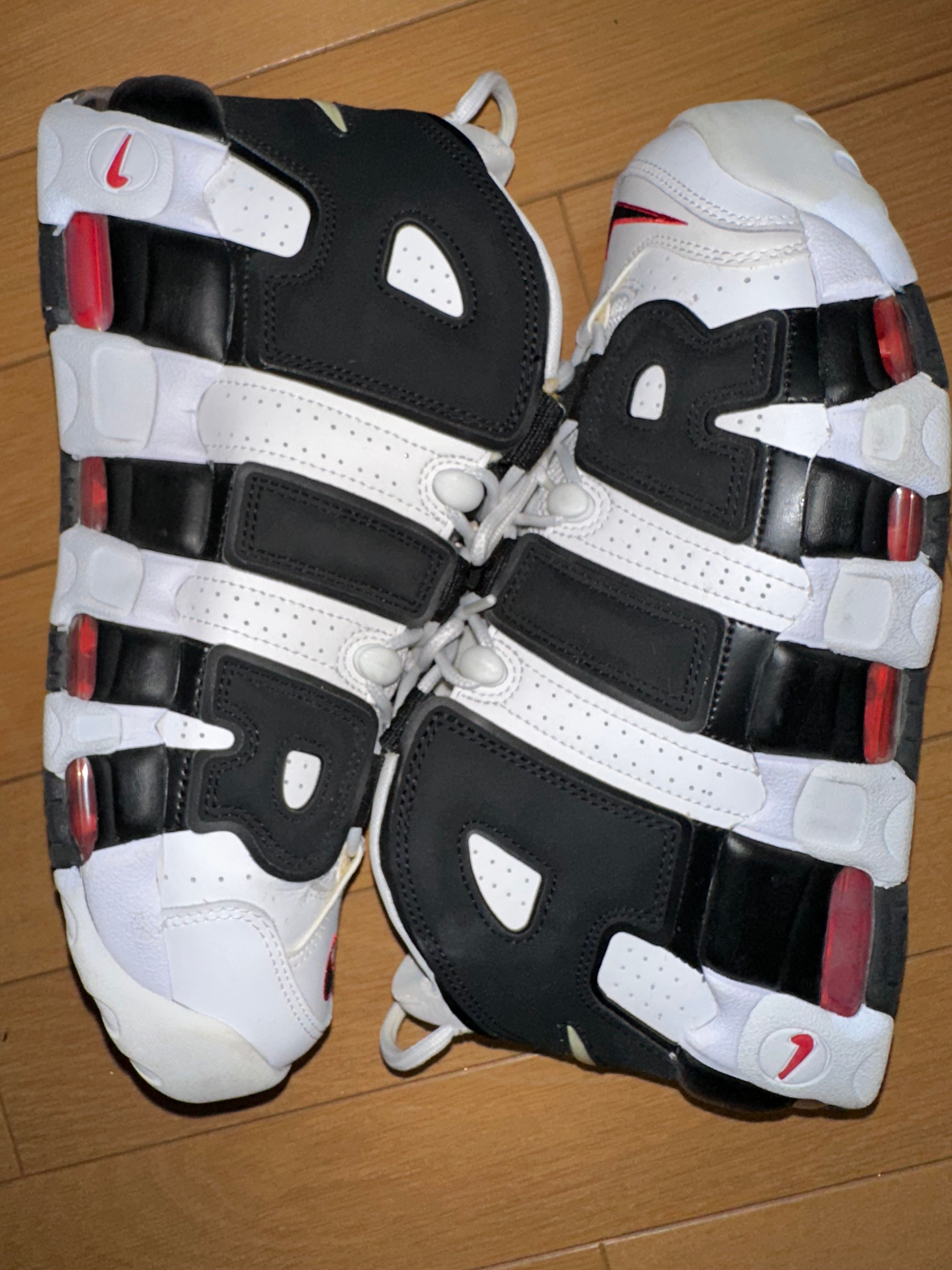 NIKE AIR MORE UPTEMPO "WHITE/BLACK/UNIVERSITY RED"(2020)