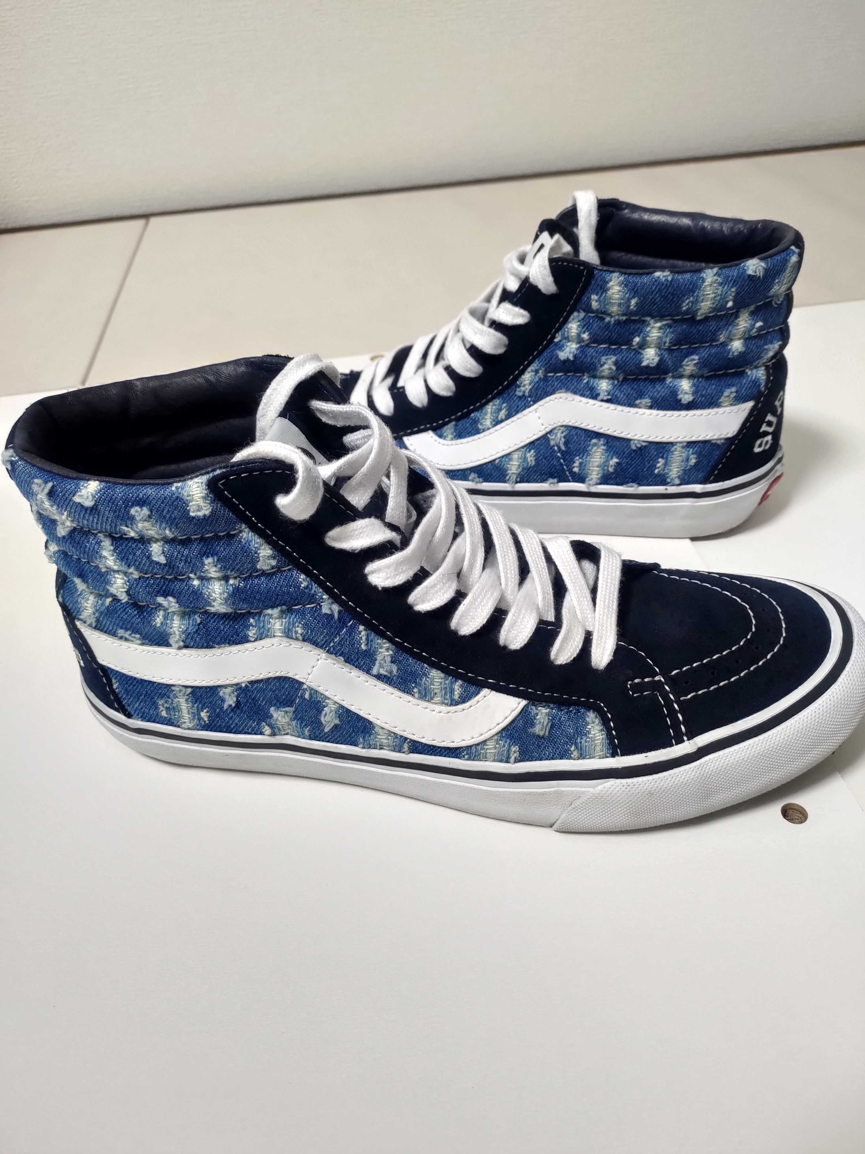 Supreme × Vans Sk8-Hi Hole Punch Denim "Blue"