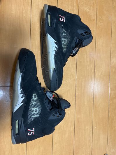 NIKE AIR JORDAN 5 PARIS SAINT-GERMAIN BLACK/CEMENT GREY