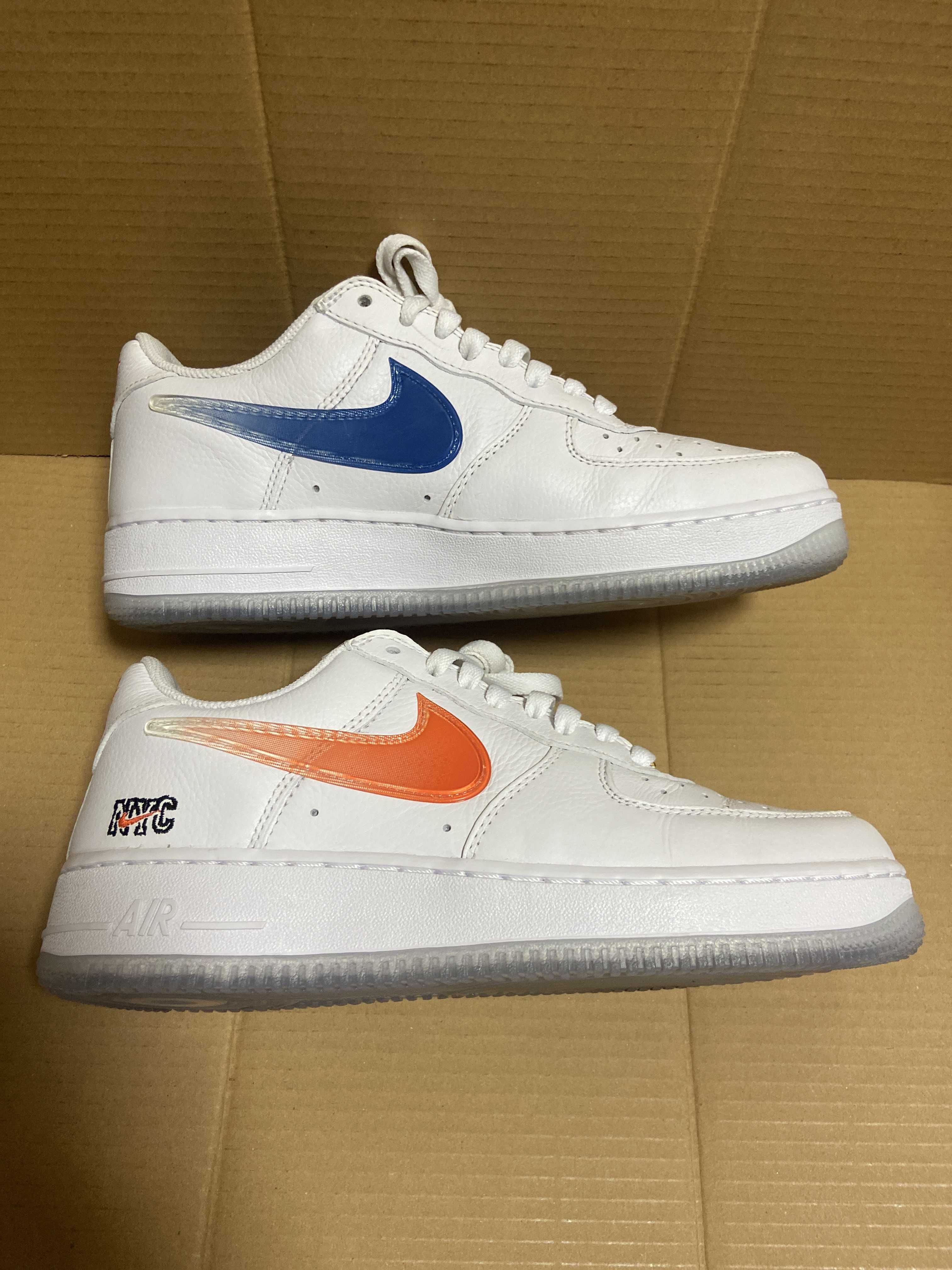 KITH × Nike Air Force 1 Low "White/Rush Blue/White/Brilliant Orange"