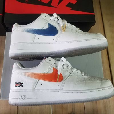 KITH × Nike Air Force 1 Low "White/Rush Blue/White/Brilliant Orange"
