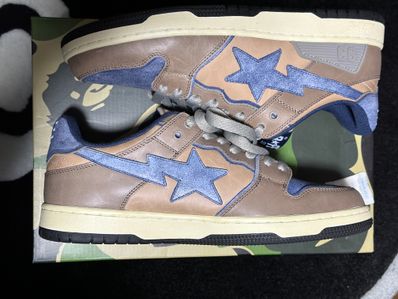 A BATHING APE®︎ SK8 STA #3 "Beige/Indigo/Black"