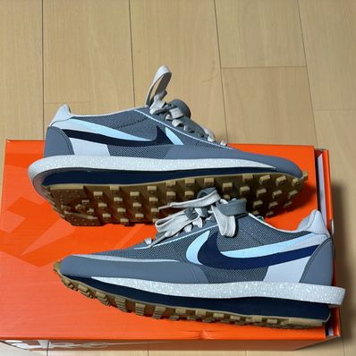 CLOT × Sacai × Nike LD Waffle "Grey Obsidian/Cool Grey"