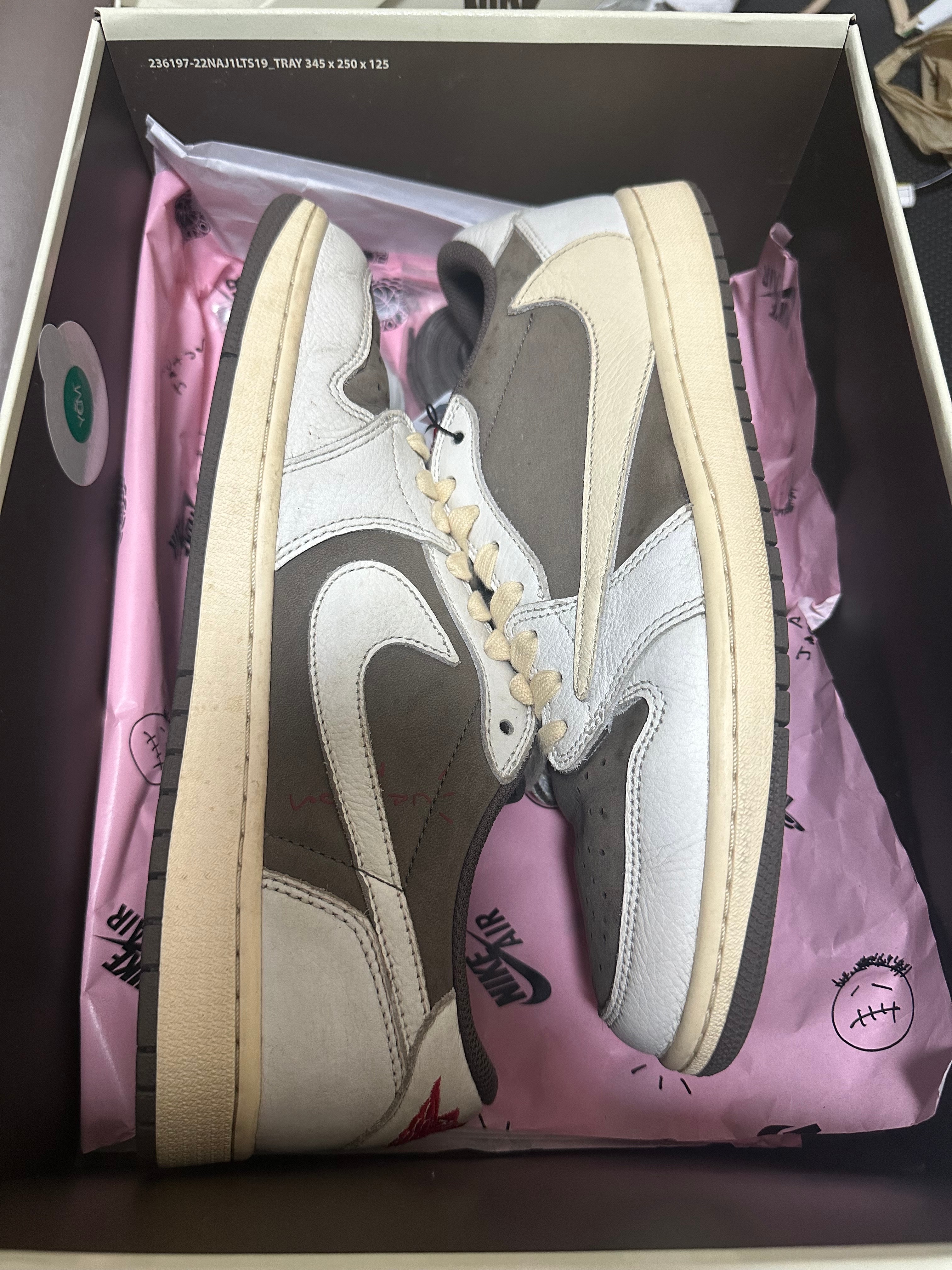 Travis Scott × Nike Air Jordan 1 Low OG SP "Reverse Mocha/Sail and Ridgerock"