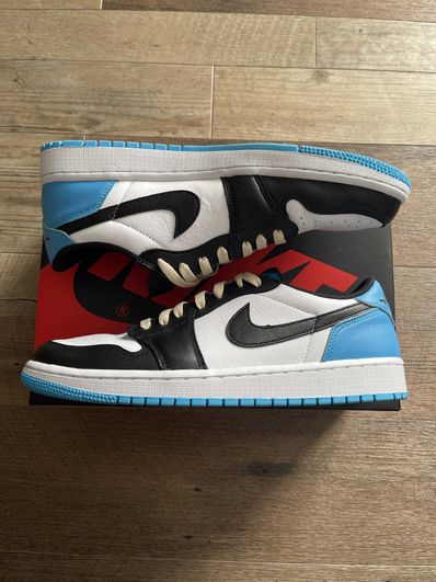 Nike Women's Air Jordan 1 Low OG "Black and Dark Powder Blue/UNC"