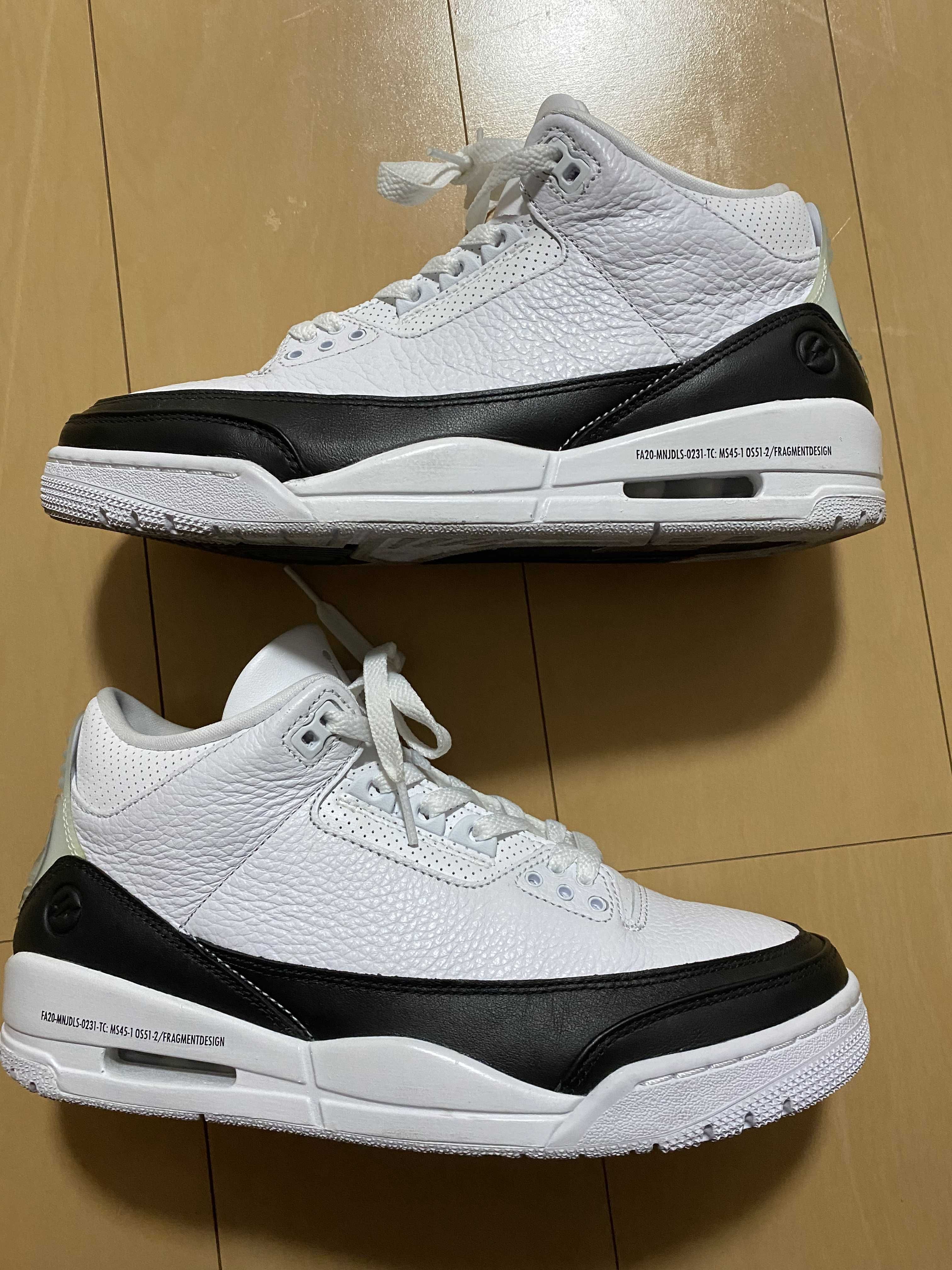 Fragment × Nike Air Jordan 3 "White/Black"