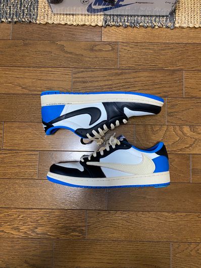 Travis Scott × fragment design × Nike Air Jordan 1 Low OG SP "Military Blue"