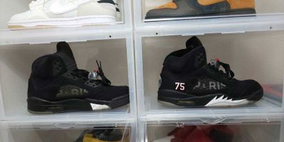 NIKE AIR JORDAN 5 PARIS SAINT-GERMAIN BLACK/CEMENT GREY