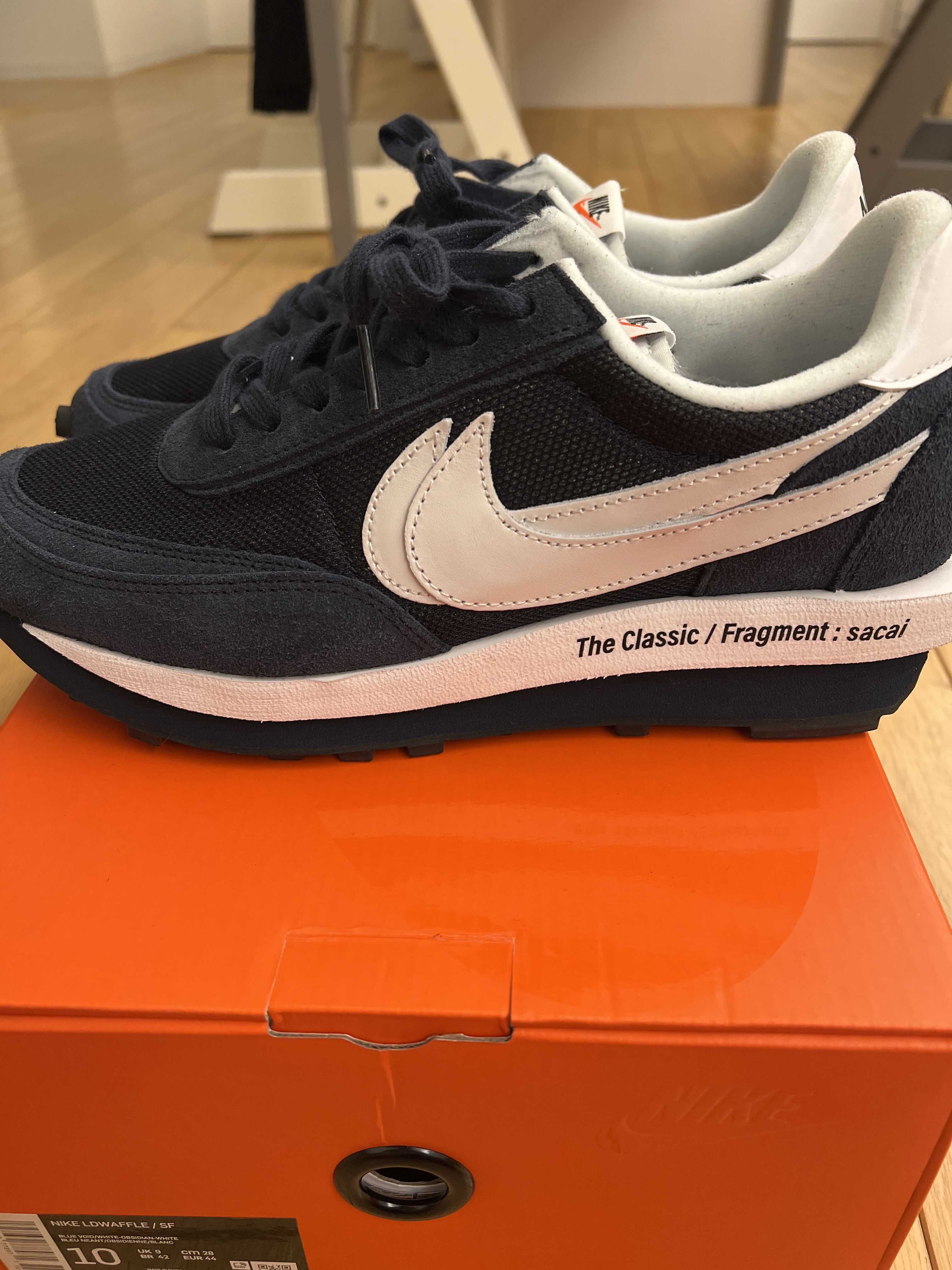 Fragment × sacai × Nike LD Waffle "Blackended Blue"