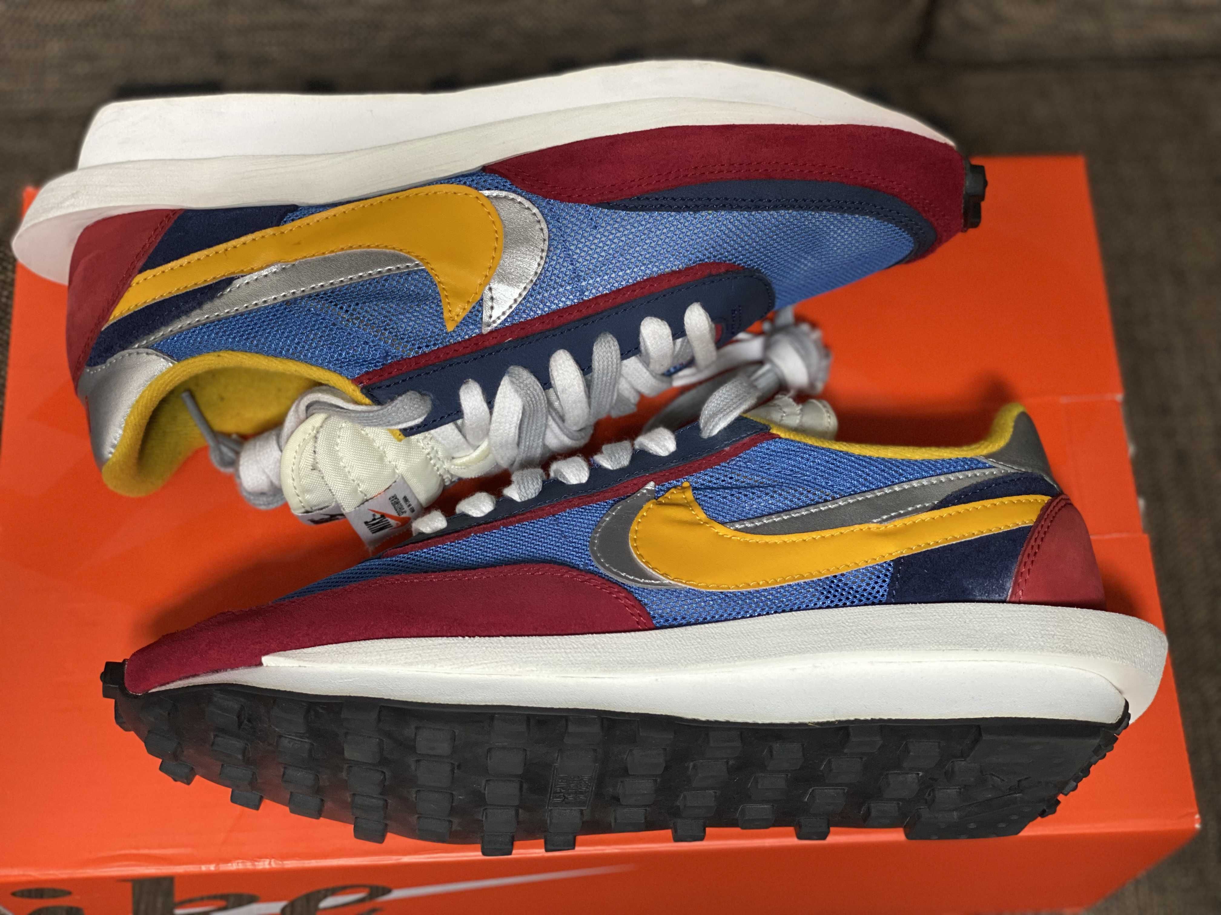 sacai × Nike LDV Waffle "Red/Blue"