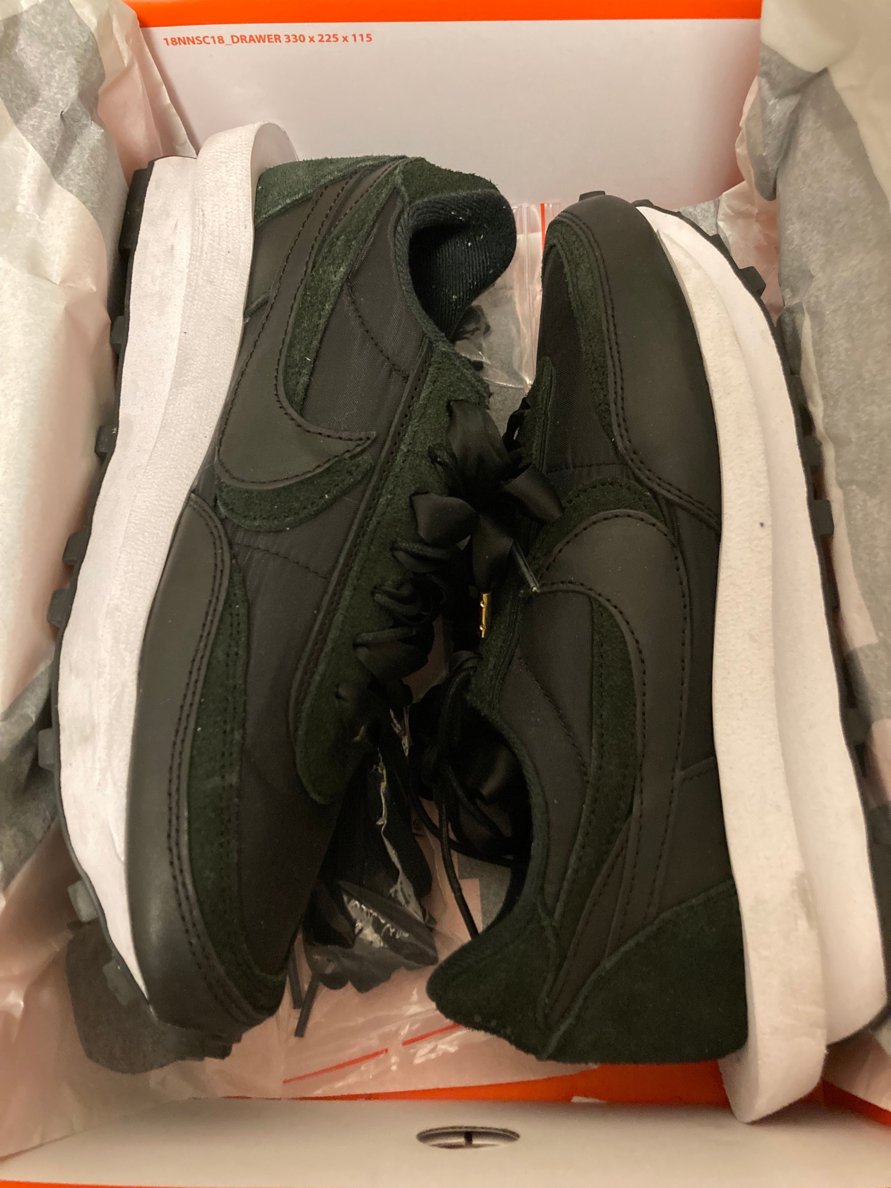 sacai × Nike LDV Waffle "Triple Black"