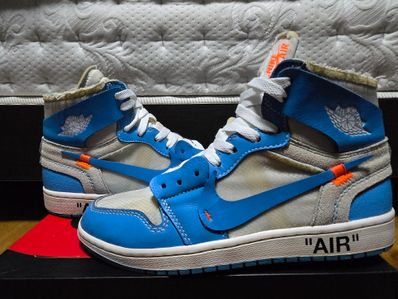 Off-White × Nike Air Jordan 1 High UNC "White/Dark Powder Blue"