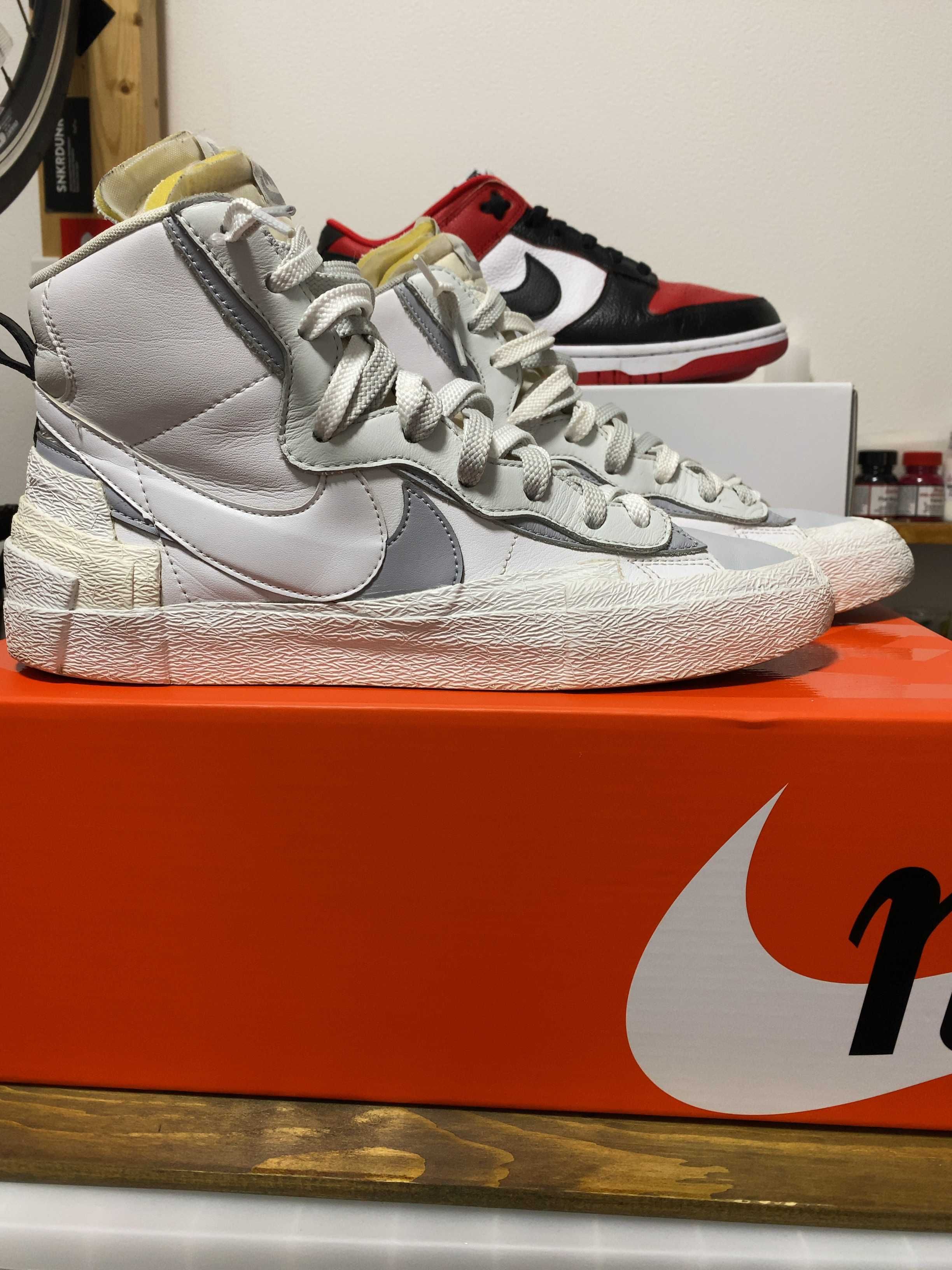 sacai × NIKE BLAZER MID "WHITE/WOLF GREY"