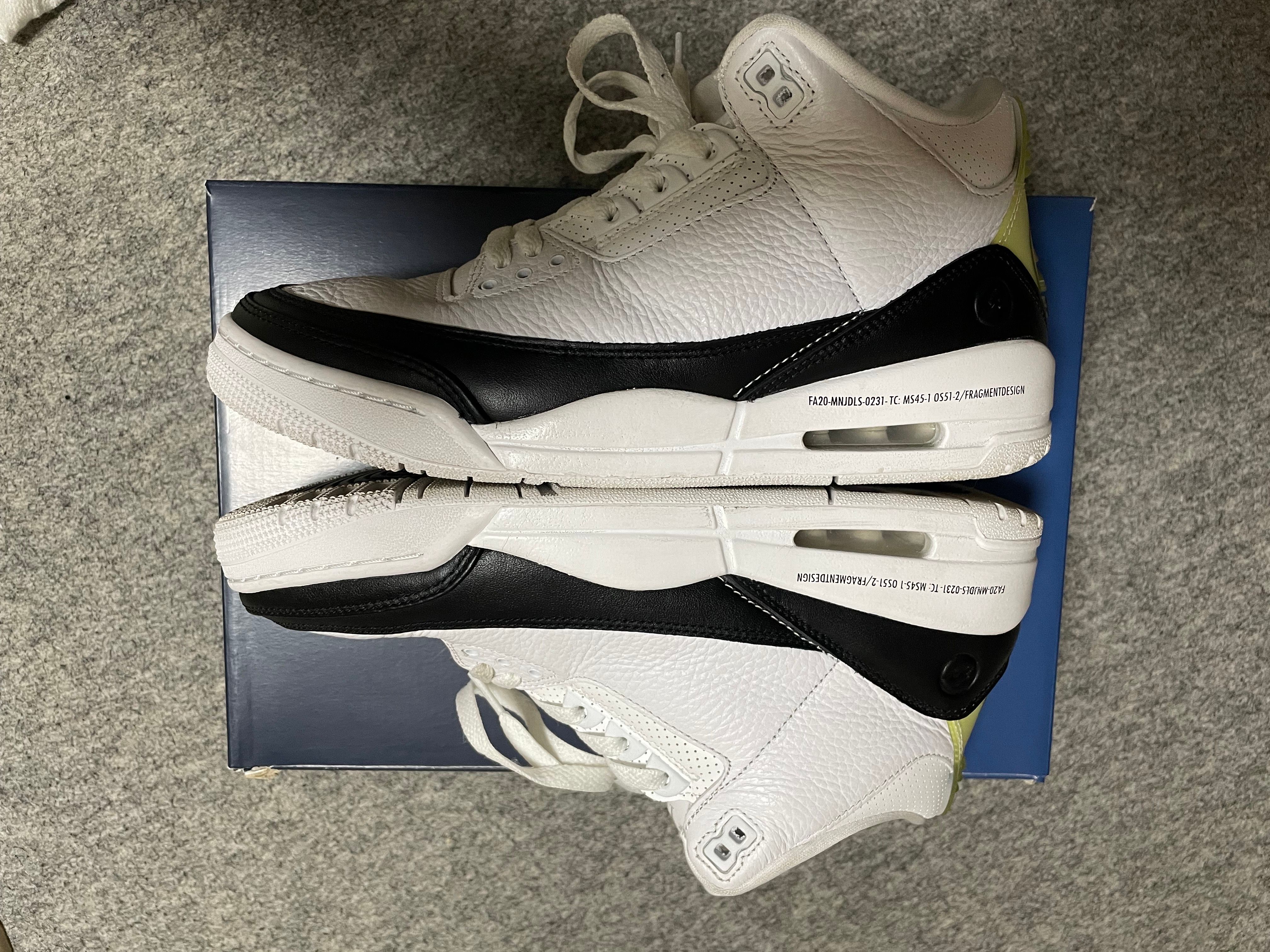 Fragment × Nike Air Jordan 3 "White/Black"