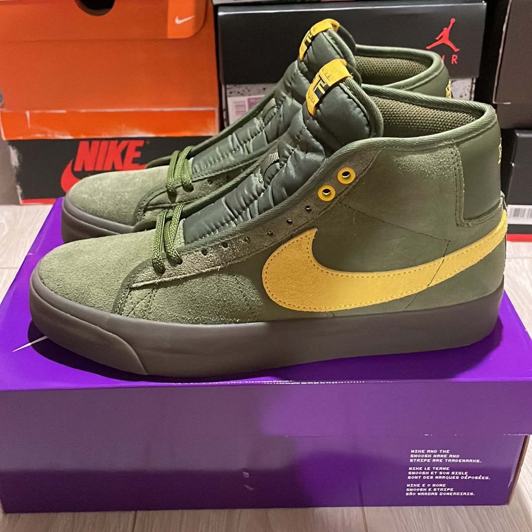 ANTIHERO × Nike SB Zoom Blazer Mid QS "Rough Green/Amarillo"