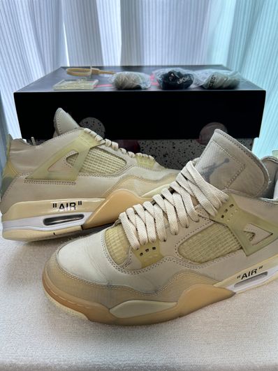 Off-White × Nike Women's Air Jordan 4 SP "Sail"