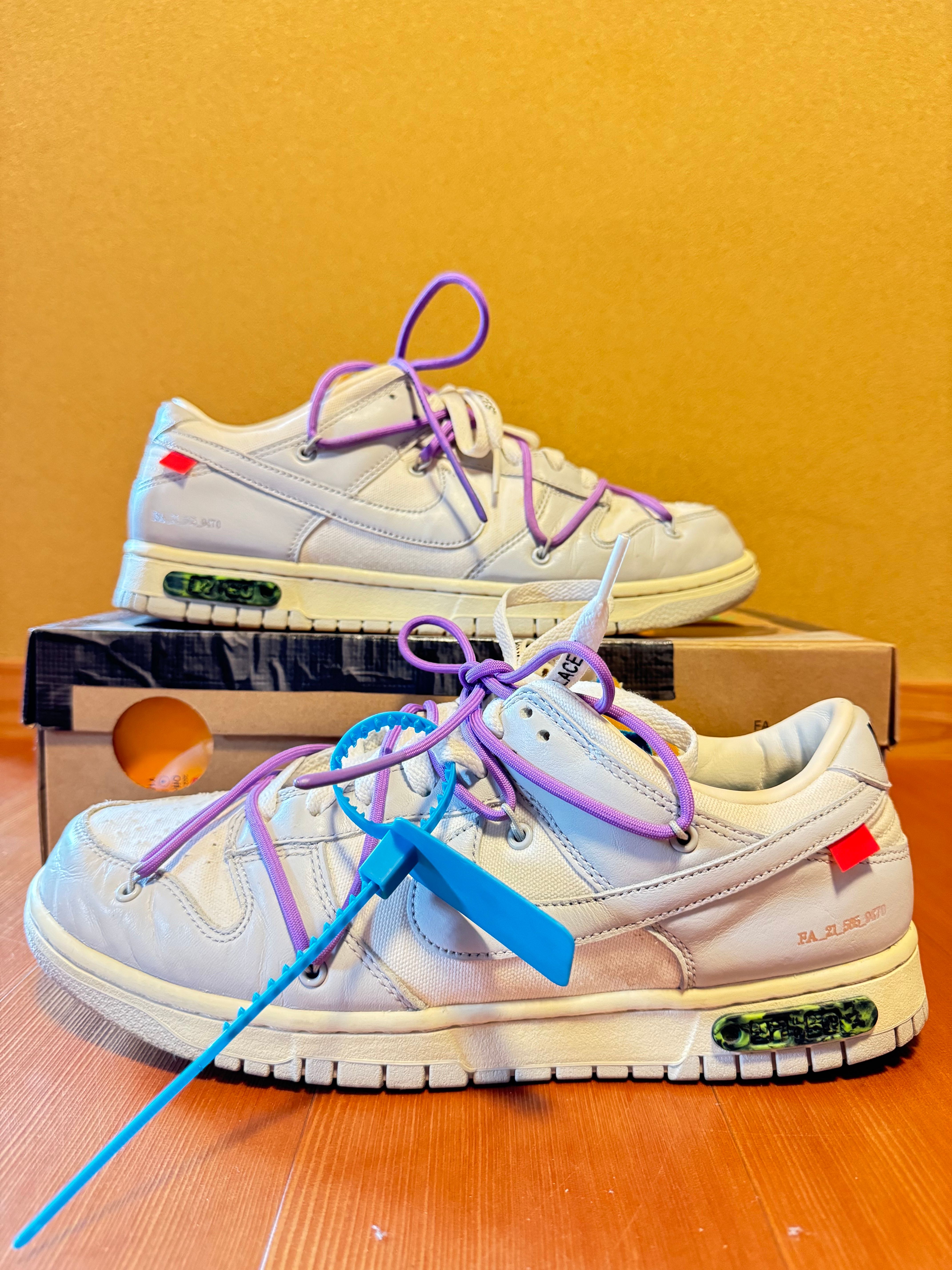 Off-White × Nike Dunk Low "Sail/Neutral Gray"