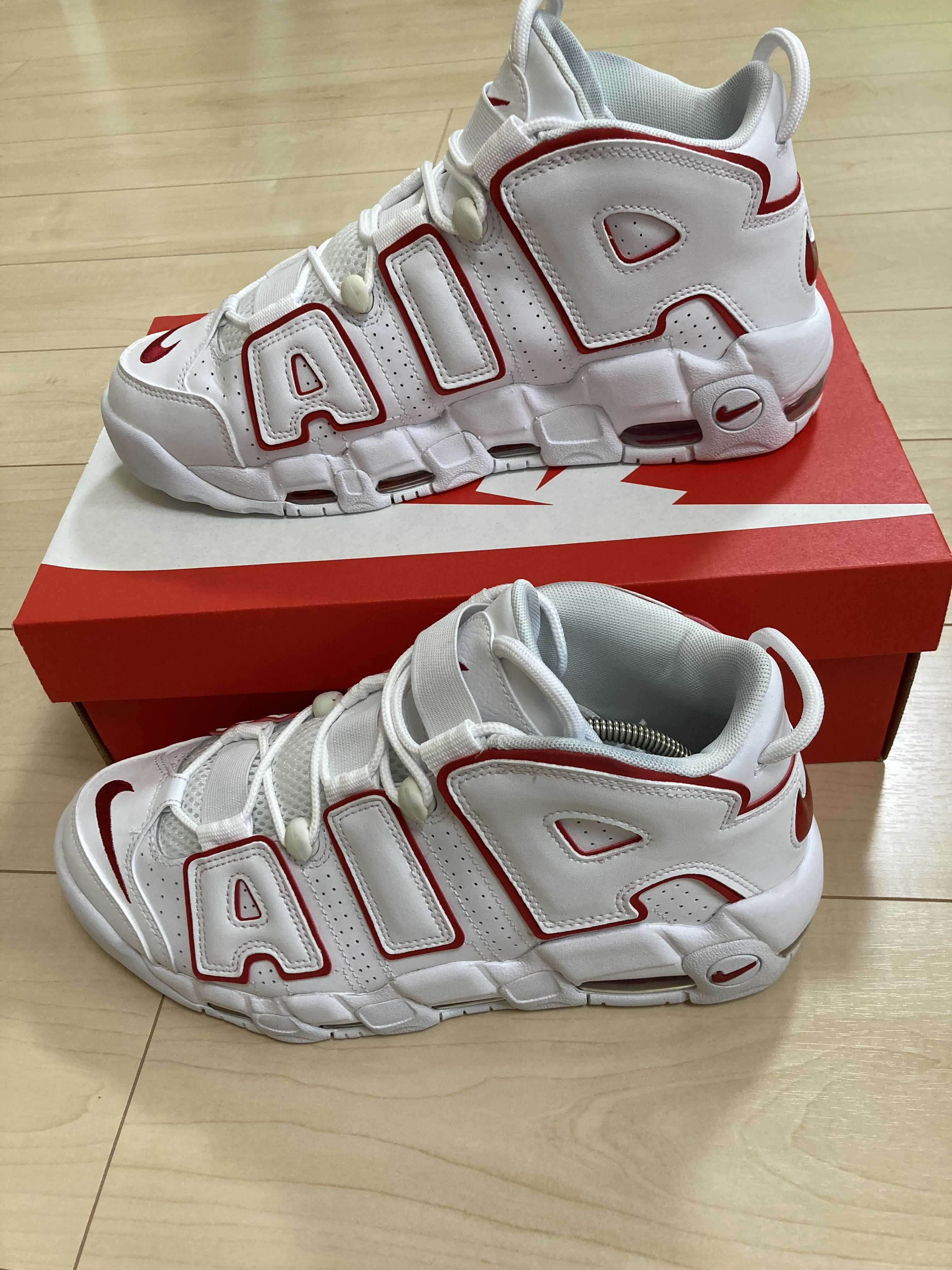 NIKE AIR MORE UPTEMPO "WHITE/VARSITY RED" (2021)