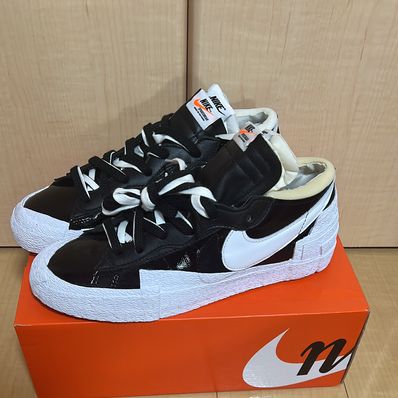 sacai × Nike Blazer Low "Black Patent Leather"