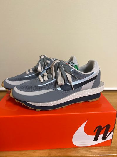 CLOT × Sacai × Nike LD Waffle "Grey Obsidian/Cool Grey"