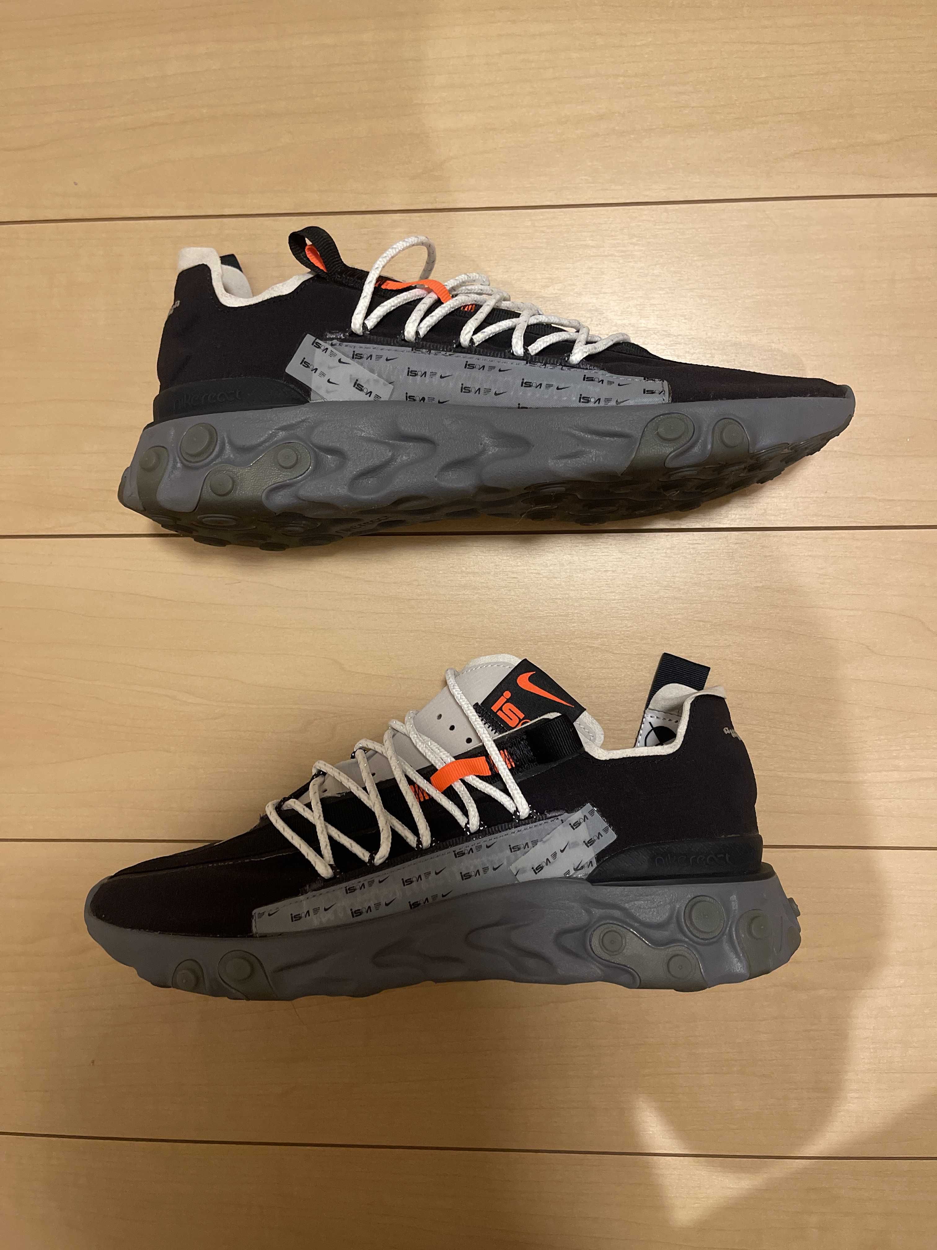 NIKE REACT RUNNNER WR ISPA "BLACK/METALLIC SILVER"
