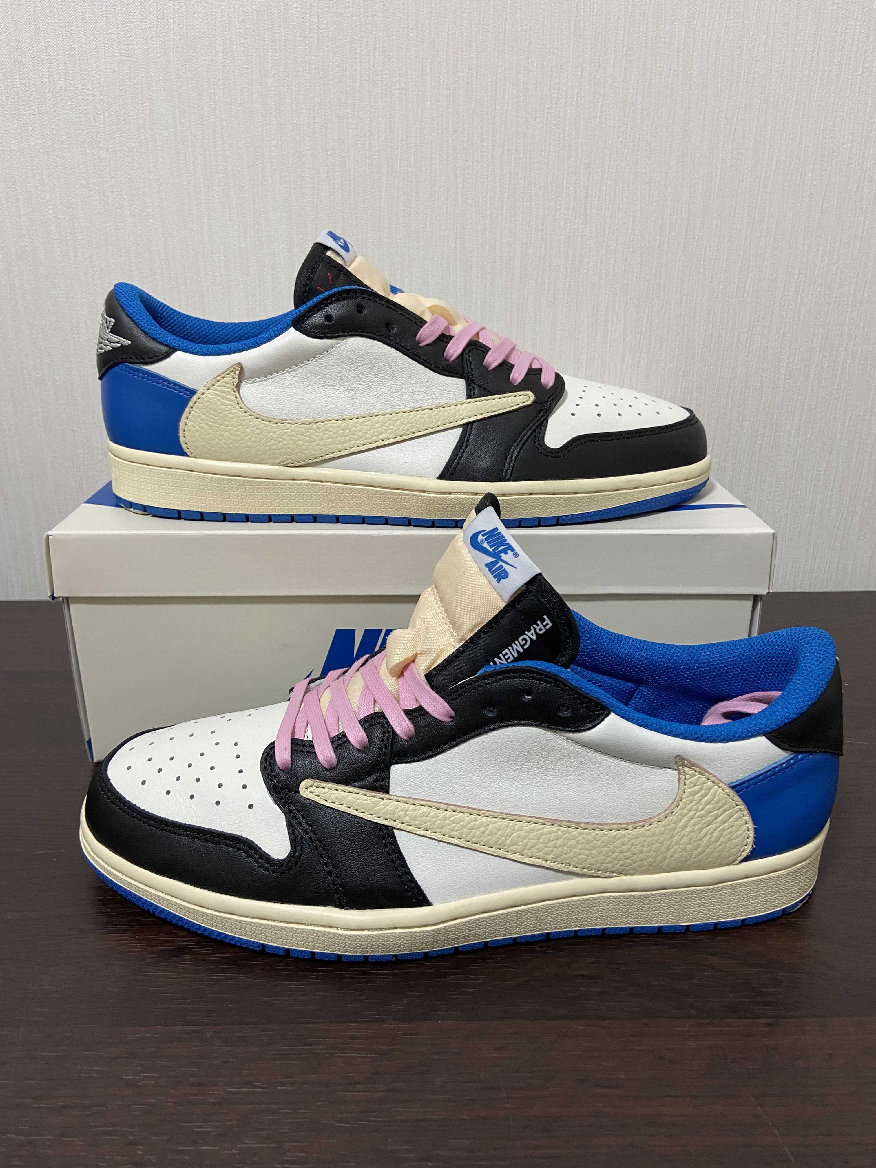 Travis Scott × fragment design × Nike Air Jordan 1 Low OG SP "Military Blue"