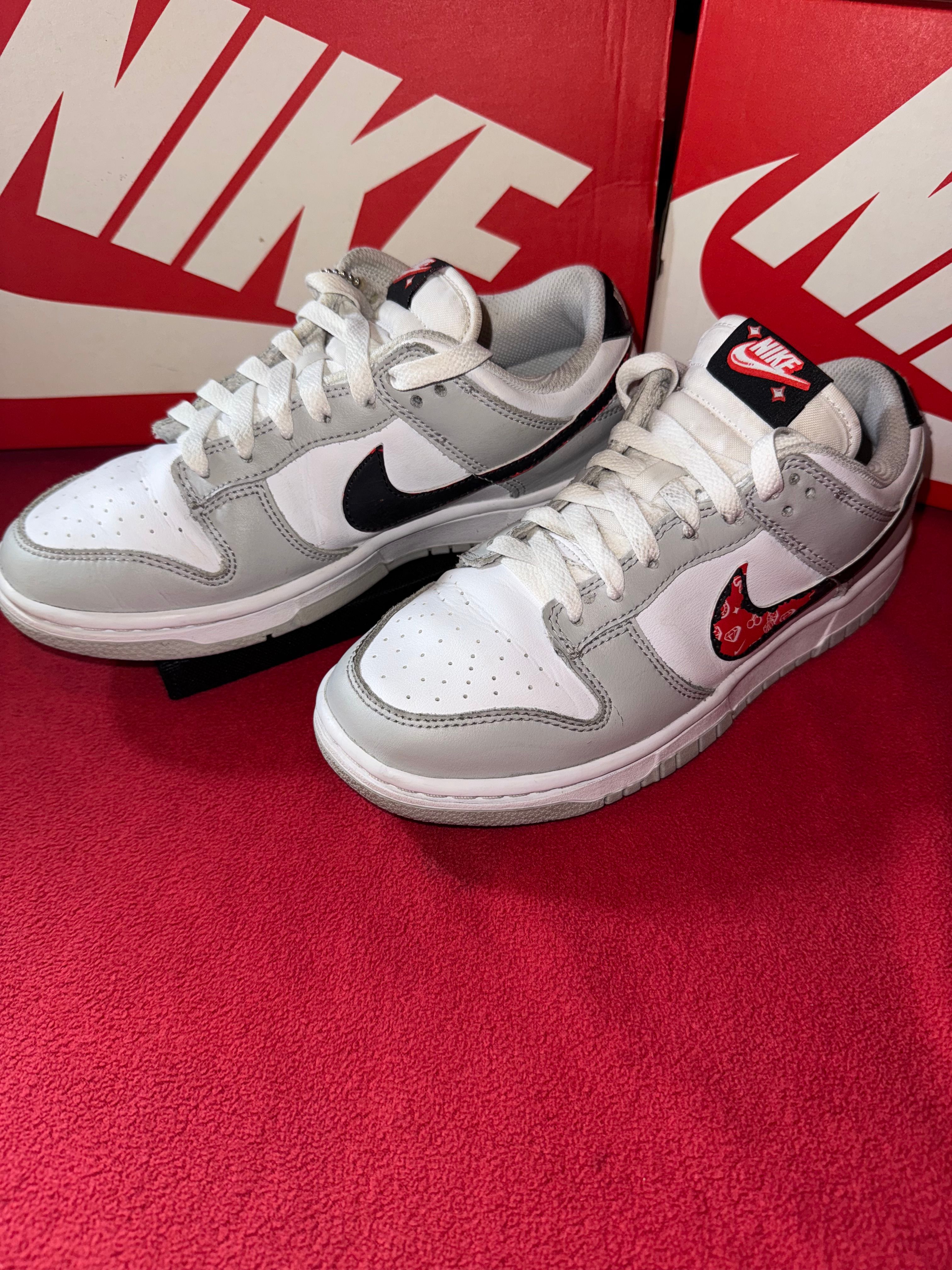 Nike GS Dunk Low SE Lottery "Grey Fog/Light Crimson"