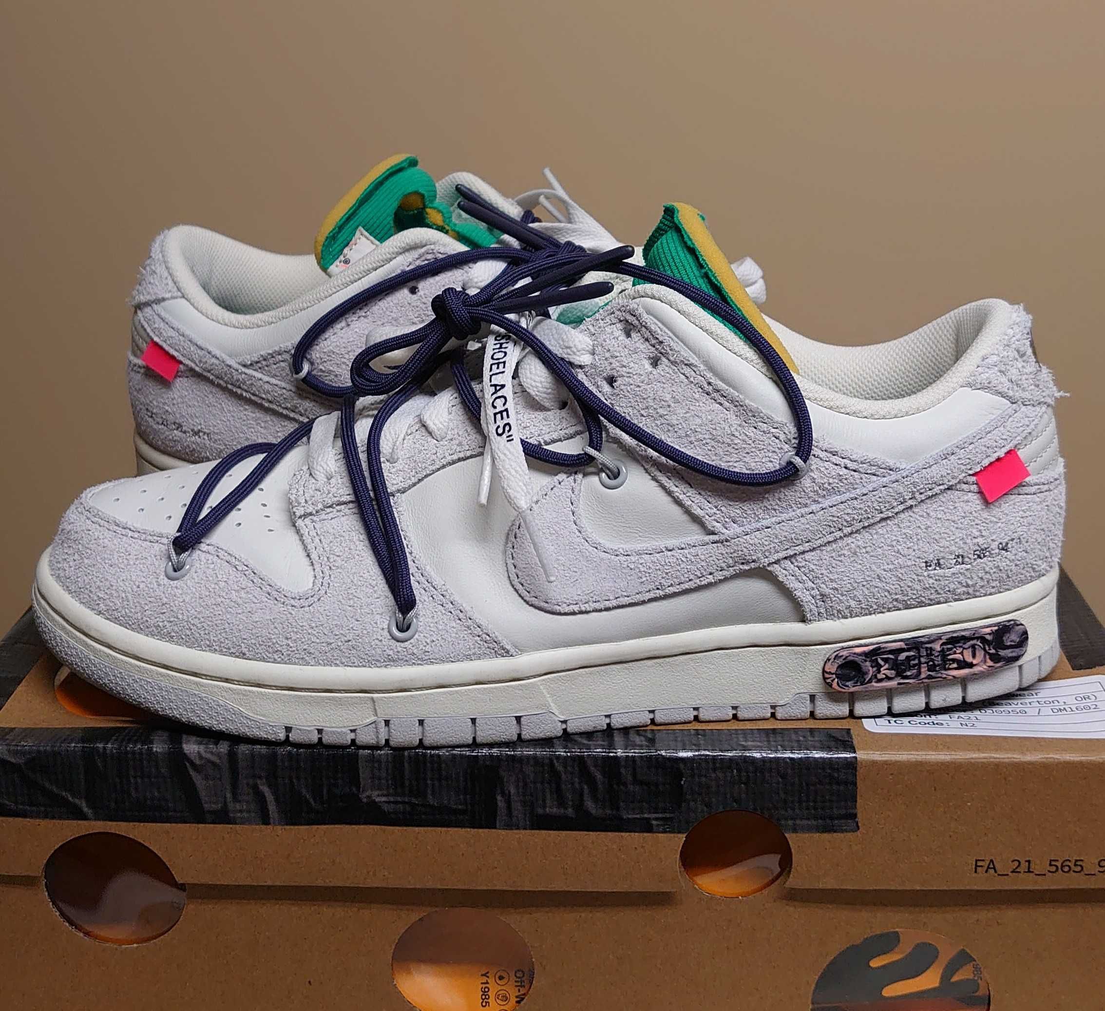 Off-White × Nike Dunk Low "Sail/Neutral Grey/Gridiron"