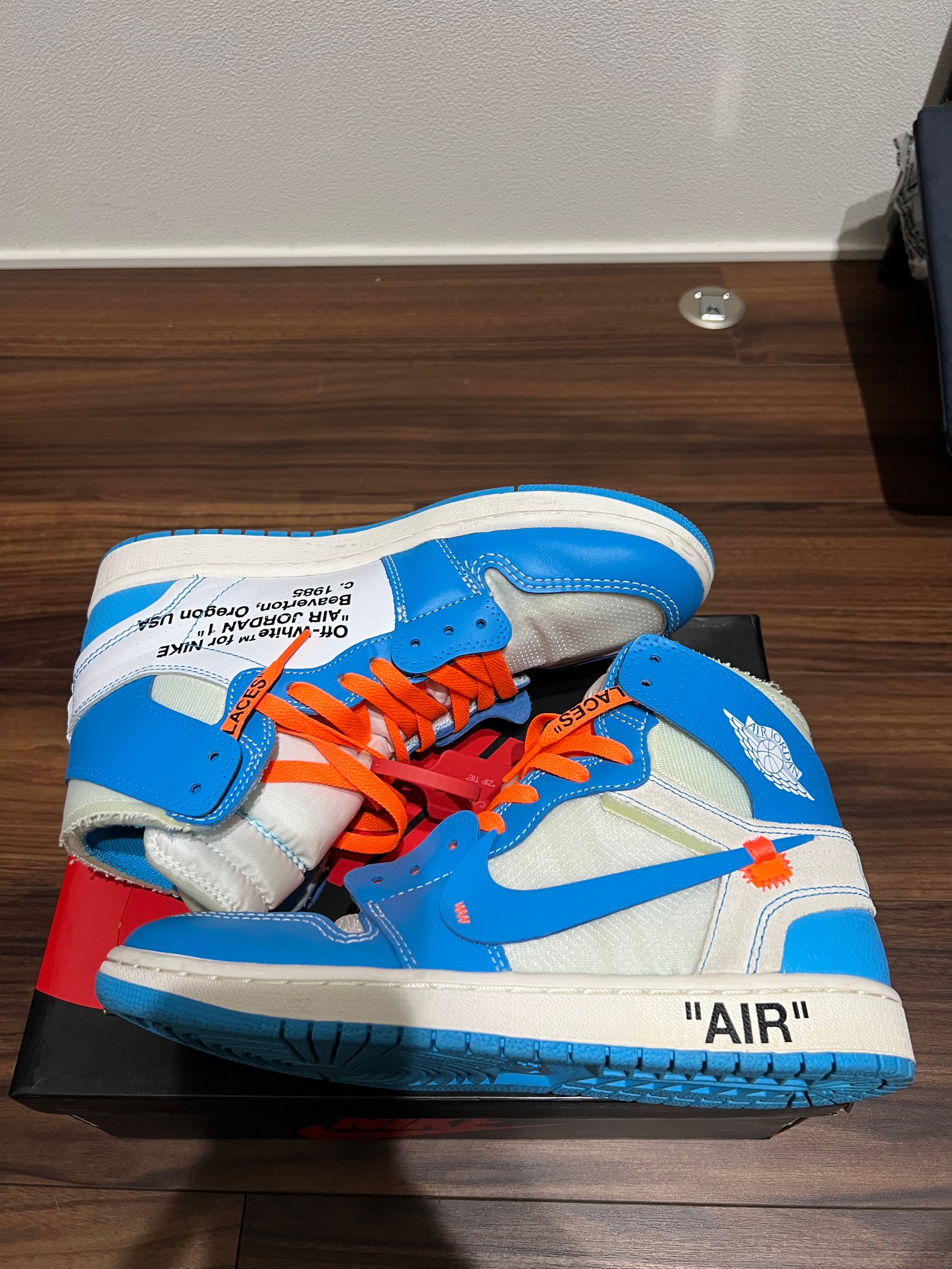 Off-White × Nike Air Jordan 1 High UNC "White/Dark Powder Blue"