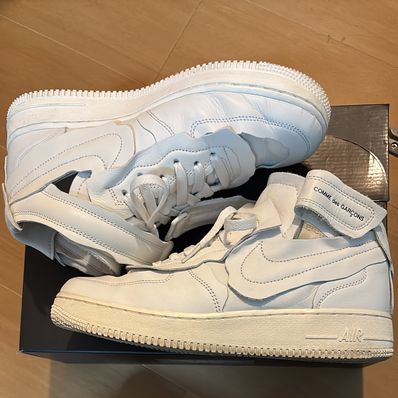 COMME des GARCONS × Nike Air Force 1 Mid "White"
